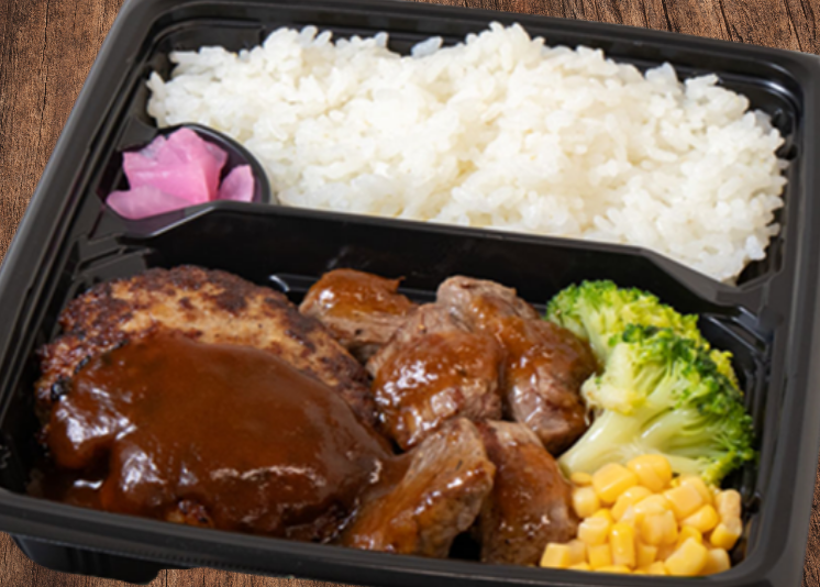 ハンバーグ&ビフテキ弁当