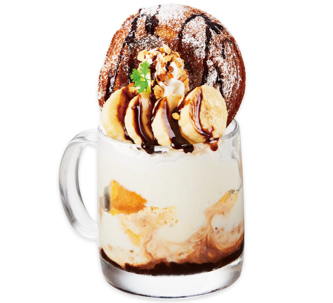 アメリカンカップスイーツ ~揚げたてドーナツ&チョコとバナナ~