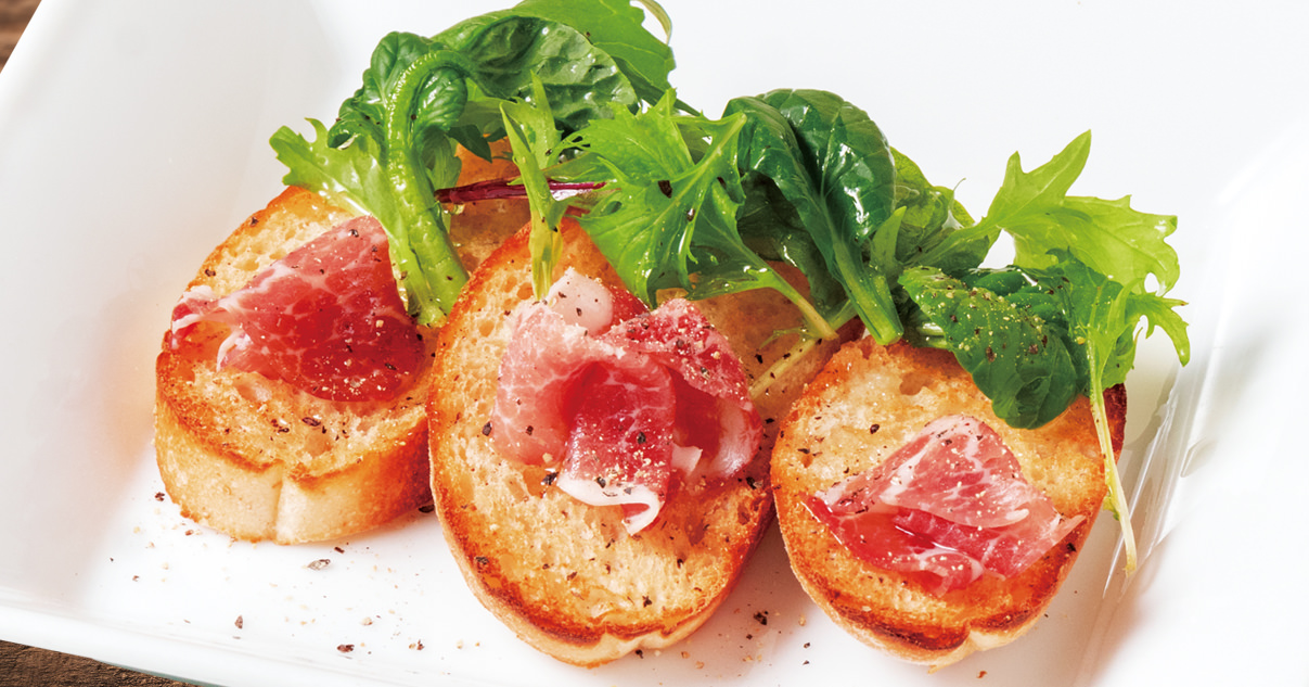 生ハムのカナッペ